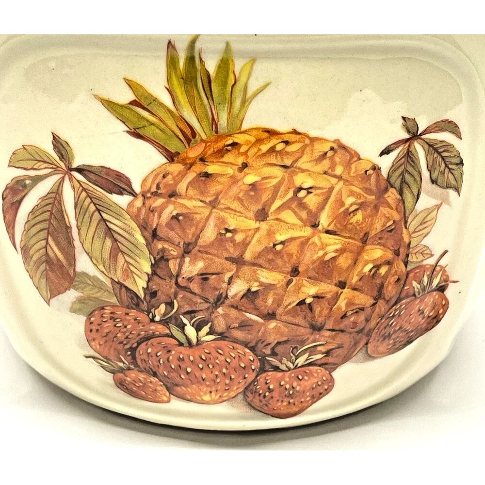Vintage McCoy Pottery Fruit Festival Cookie Jar 1123 Pineapple-Strawberry-READ